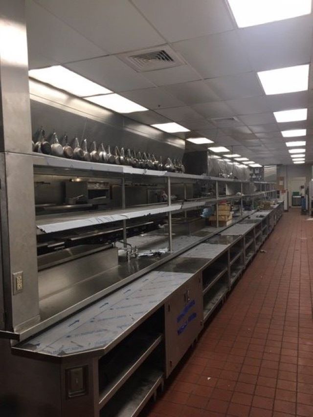 kitchen storage and prep table